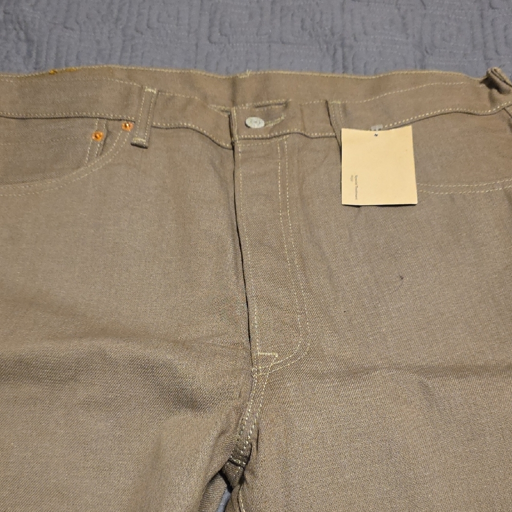 Levi's Men's 501 Straight Fit Jeans - Tan - Picture 6 of 8